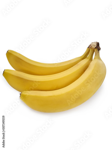 Fresh banana isolated on white background clipping path