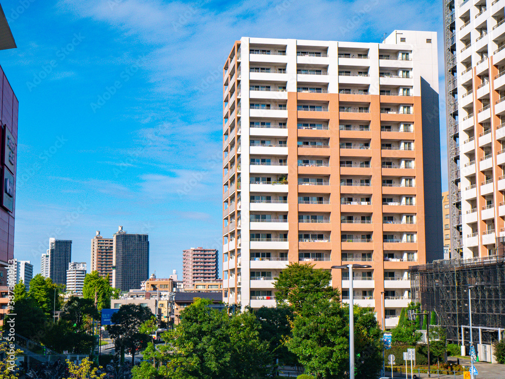 【ラゾーナ川崎より】神奈川県・川崎市の街並みと高層ビル 【ラゾーナ川崎より】神奈川県・川崎市の街並みと高層ビル