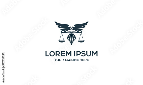 Eagle And Symbol Legal Vector Logo Design Template