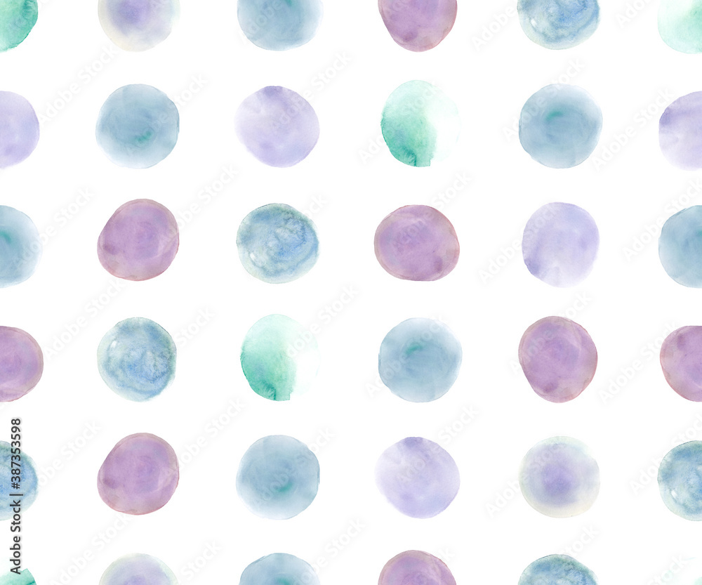 Pastel Watercolour Ball Background. Seamless Pastel Watercolour Ball Background. Seamless
