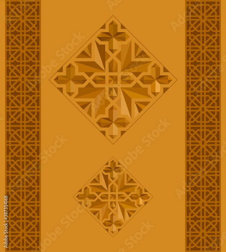 Armenian ornamental art, vector
