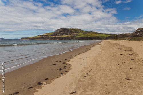 Seven Mile beach a pristine golden sand beach just outside of the city of Hobart in Tasmania  Australia