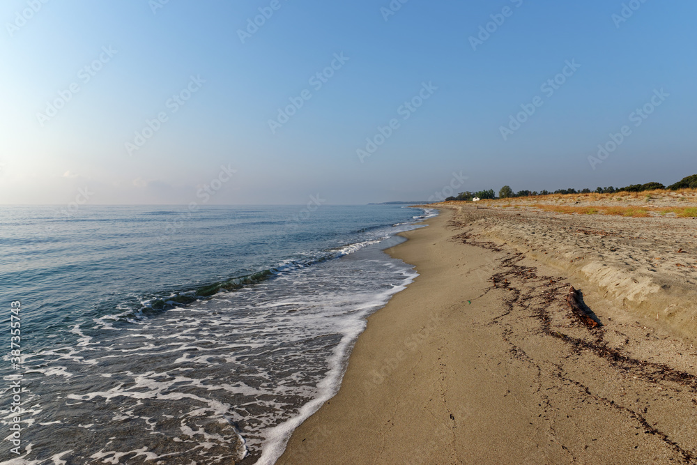San Giuliano beach in eastern coast of Corsica San Giuliano beach in eastern coast of Corsica