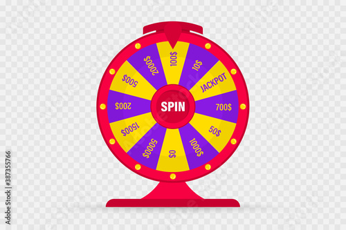 Roulette for gambling and win jackpot. Colorful wheel of luck or fortune. Online casino, spin and win wheel. Fortune wheel for casino. Casino money games. Spinning fortune wheel