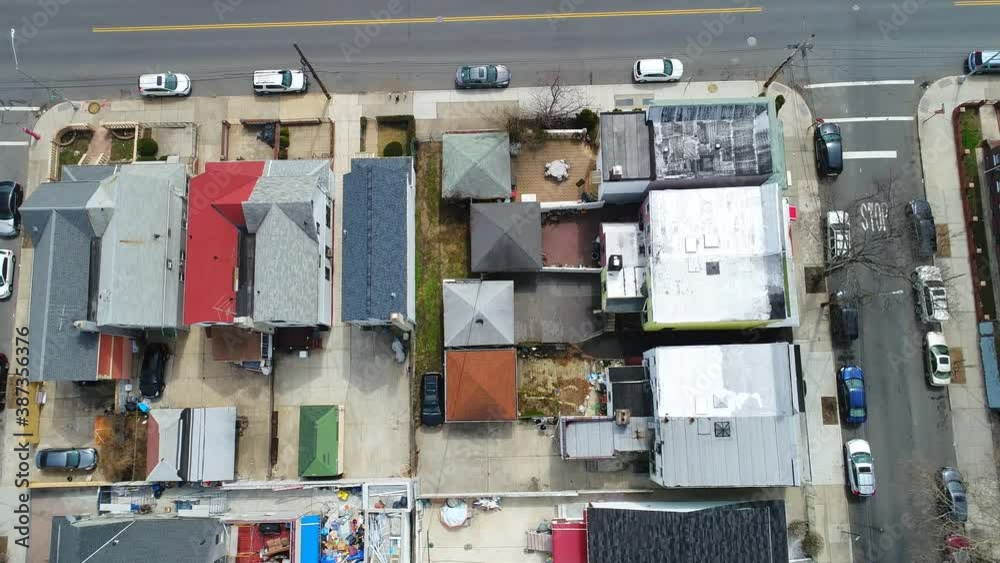 Birds Eye View of a Neighborhood Home Rooftops in Brooklyn Birds Eye View of a Neighborhood Home Rooftops in Brooklyn