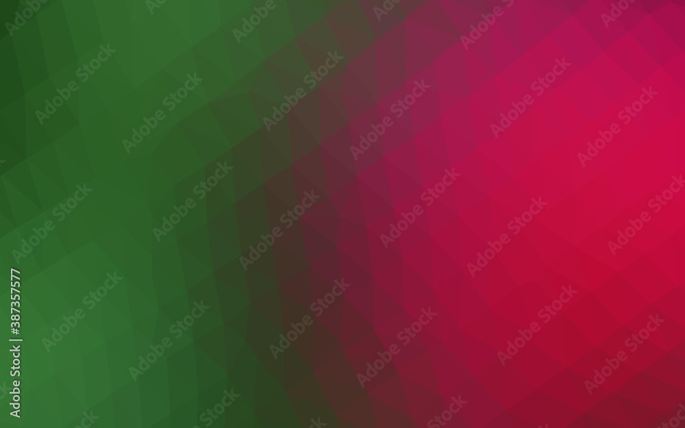 Light Green, Red vector polygonal template.