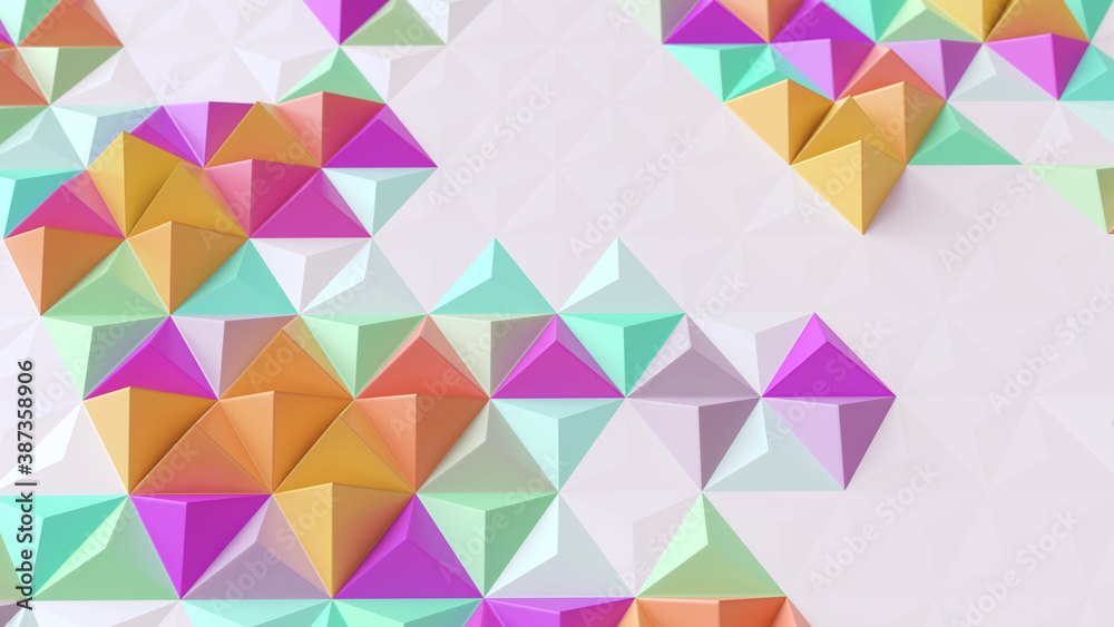 Abstract geometric bright tech pattern. 3D render Abstract geometric bright tech pattern. 3D render