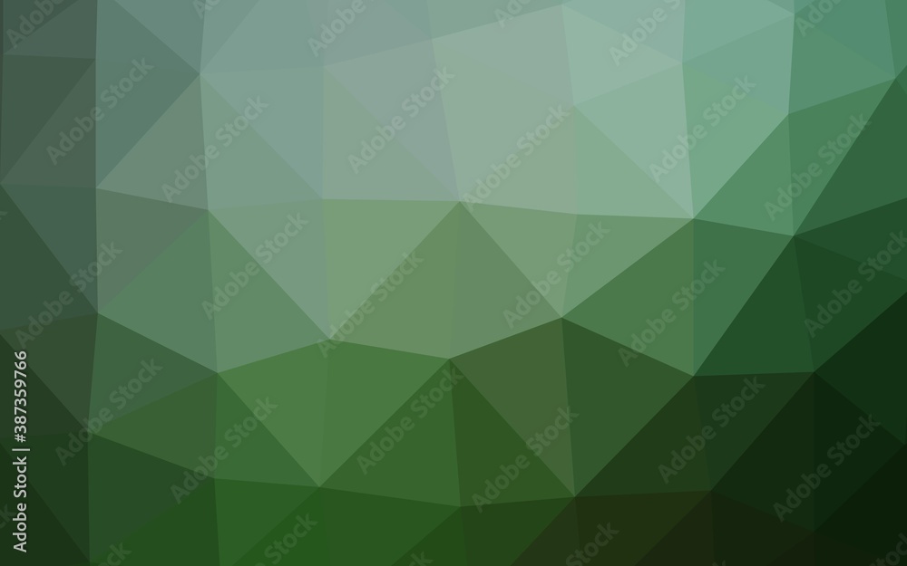 Obraz premium Light Green vector triangle mosaic cover.