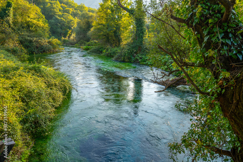 Blue Eye is a water spring discharge between 2 and 18 m3 / s. Delvine district, Albania.