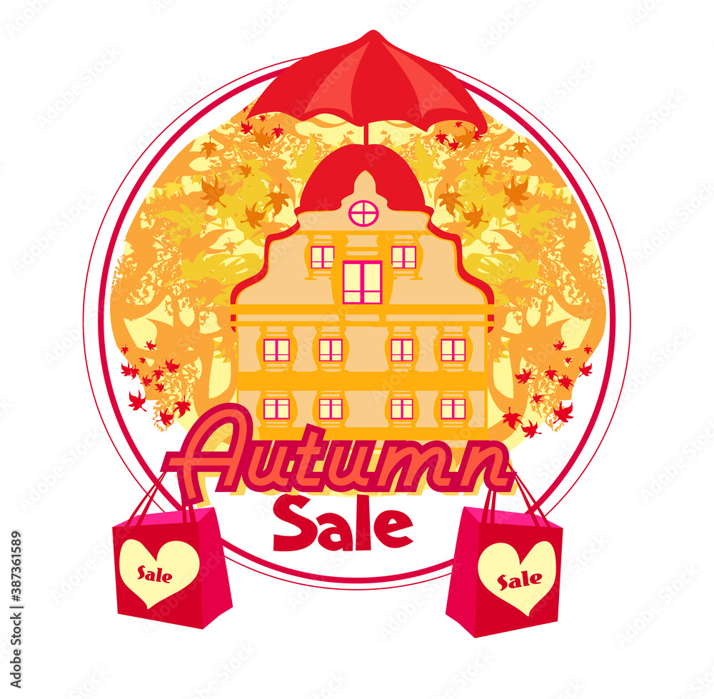 Autumn Sale Background With Leaves Can Be Used For Shopping Sale Promo