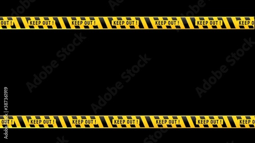 police seal tape in yellow black