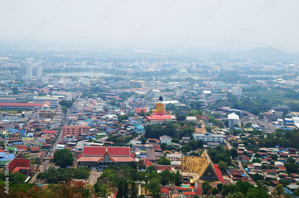 Fototapeta premium Top view of Nakhon Sawan,Thailand