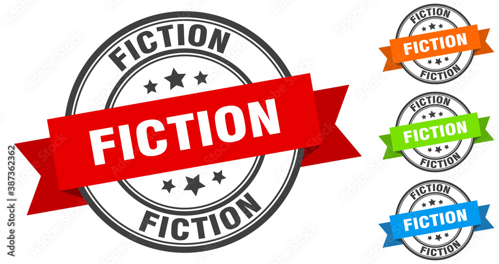 Obraz premium fiction stamp. round band sign set. label