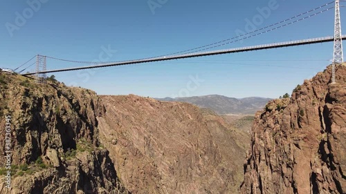 Under the bridge shot at Royal Gorge in Colorado. photo