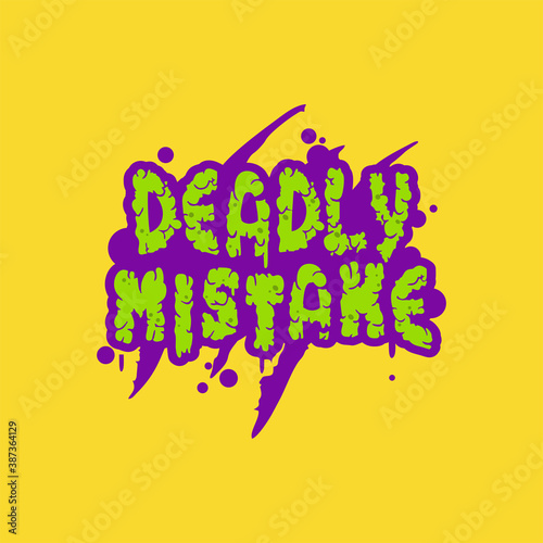 artwork typography deadly mistake colorful
