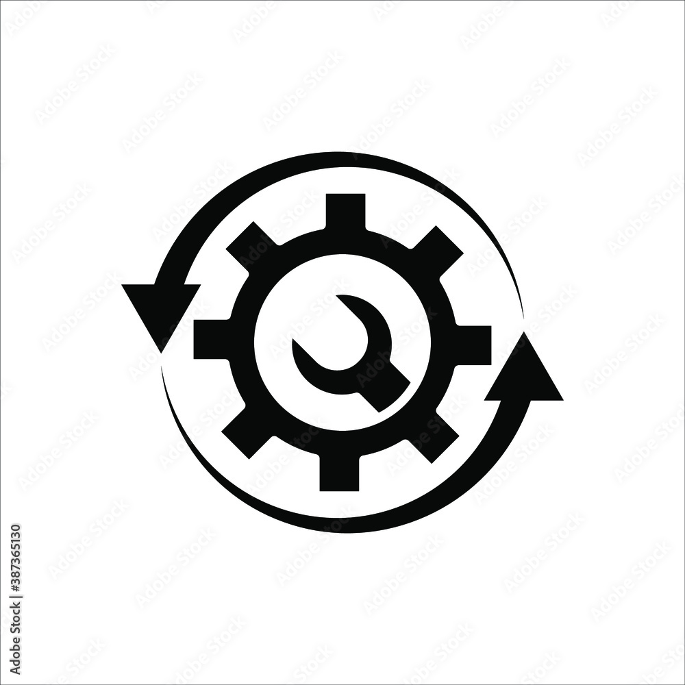 Loading process. Update system icon. Concept of upgrade application progress icon for graphic and web design on white background Loading process. Update system icon. Concept of upgrade application progress icon for graphic and web design on white background