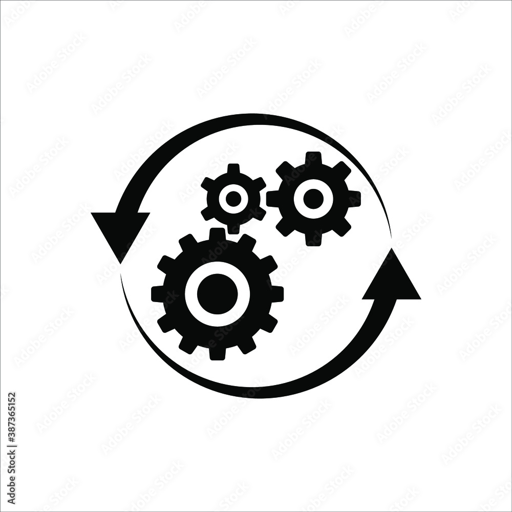 Loading process. Update system icon. Concept of upgrade application ...