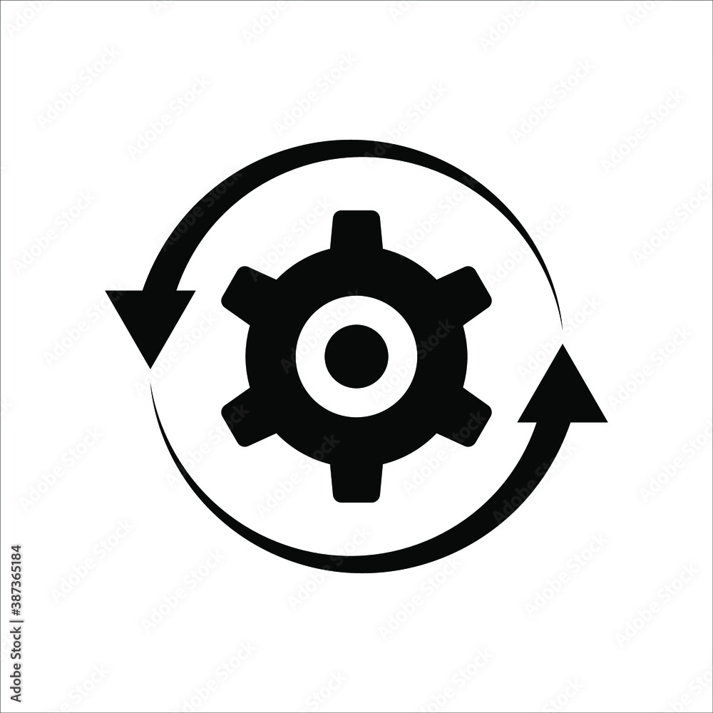 Loading process. Update system icon. Concept of upgrade application progress icon for graphic and web design on white background Loading process. Update system icon. Concept of upgrade application progress icon for graphic and web design on white background