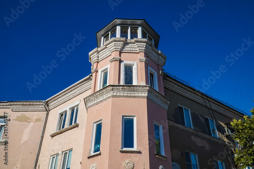 Facade of one of the buildings in Berdyansk