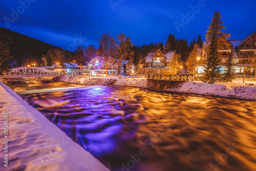 Fototapeta Naklejka Na Ścianę i Meble -  Elbe River in Spindleruv Mlyn