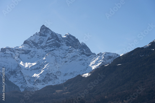 alps mountain with snow