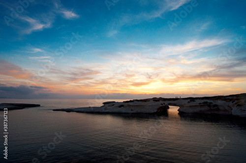 Sunset at S Archittu beach  Cuglieri   Sardinia
