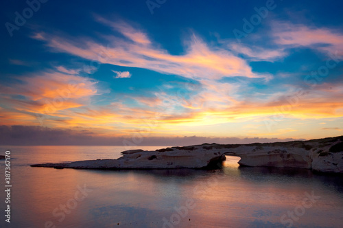Sunset at S'Archittu beach, Cuglieri,  Sardinia