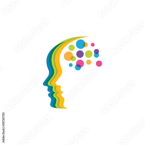 brain head vector illustration design