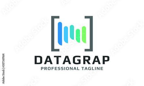Data Graphics Vector Logo Template