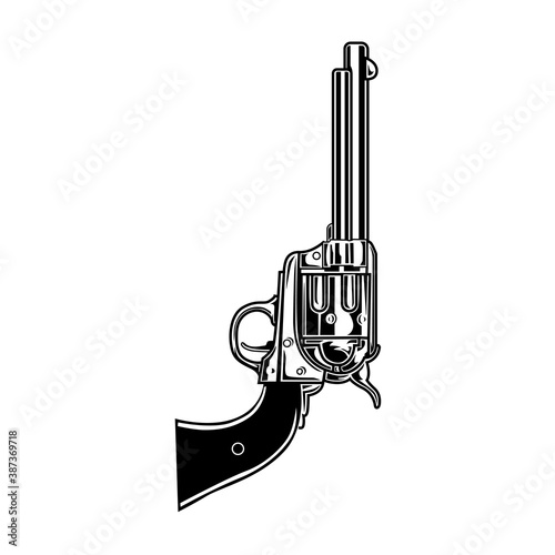 Retro monochrome tattoo gun. Vintage art isolated element on white background. Flat vector illustration. Tattoo studio and design elements concept