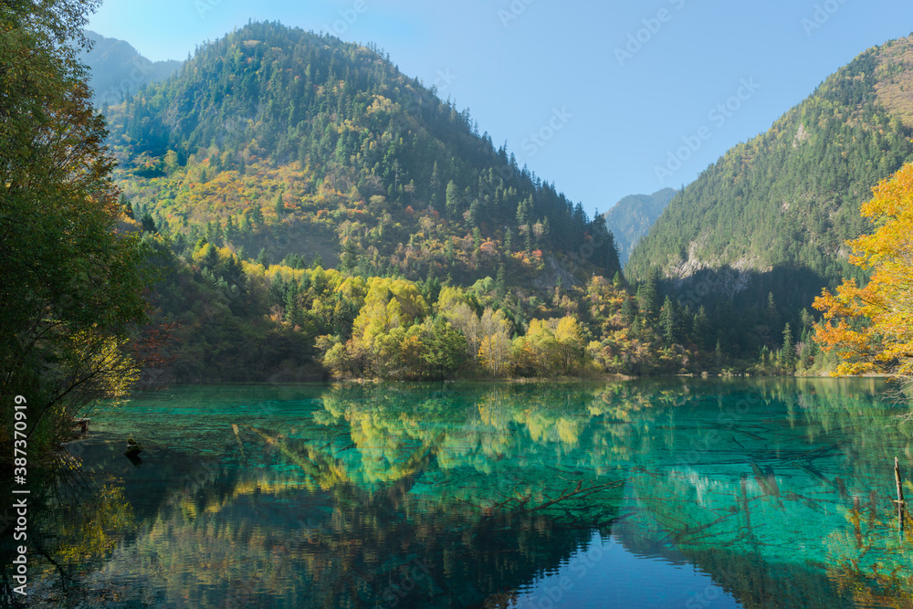 Colorful Lake, Jiuzhaigou National Park, Sichuan Province, China, Unesco World Heritage Site