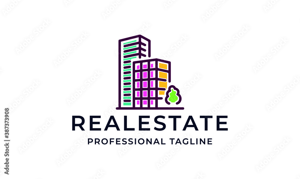 Real Estates Vector Logo Template