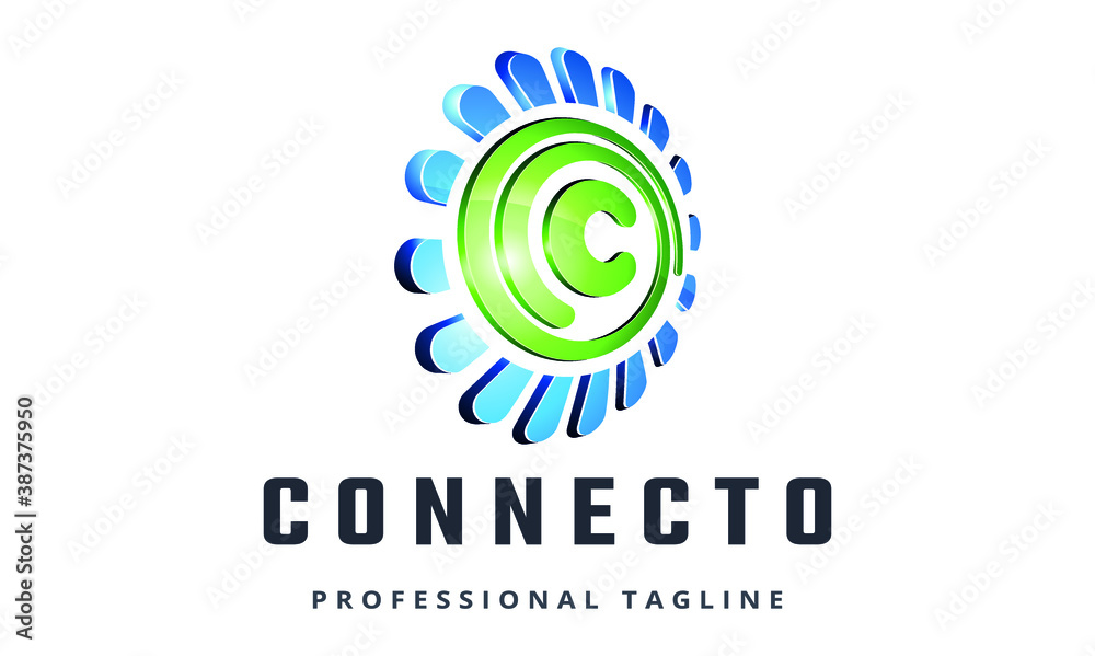 Connecto Vector Logo Template Connecto Vector Logo Template