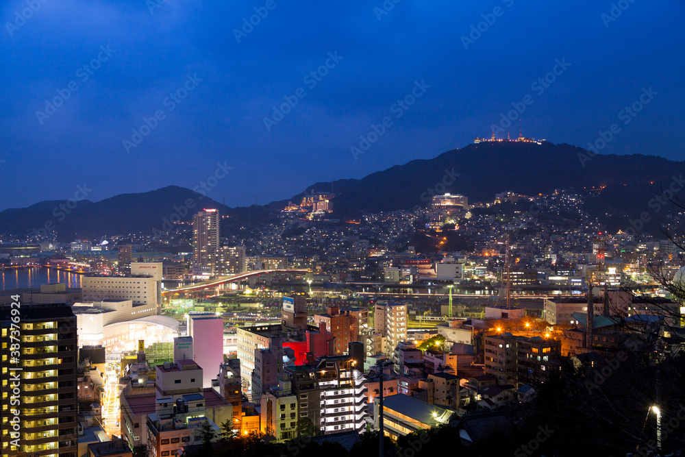 Obraz premium 長崎市街地夜景