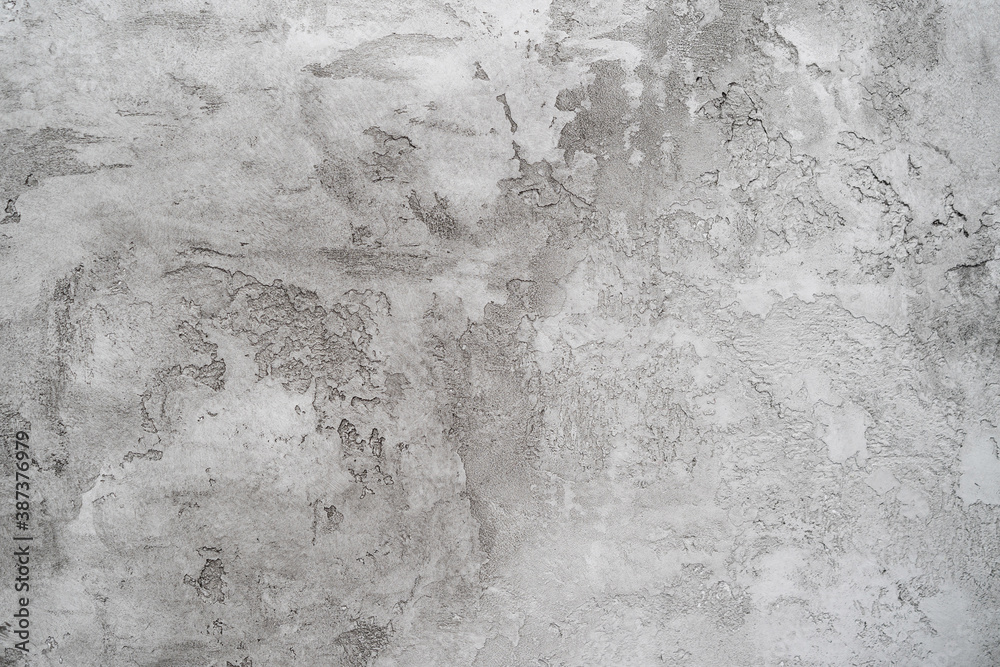 Texture of gray plaster on a white wall. Abstract background or empty blank. Texture of gray plaster on a white wall. Abstract background or empty blank.