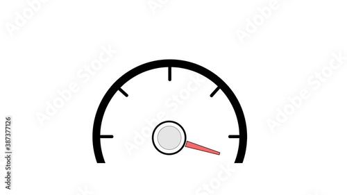 speedometer speed. waiting screensaver. 4K video illustration. photo