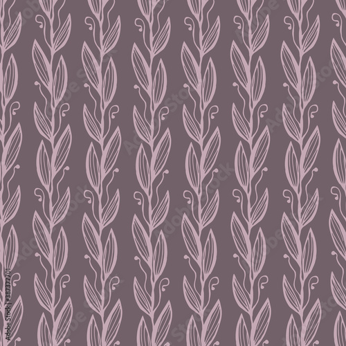 vector seamless pattern of twigs.Doodle hand drawn illustration
