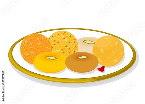 Indian Sweets or Mithai Like Laddu,Peda