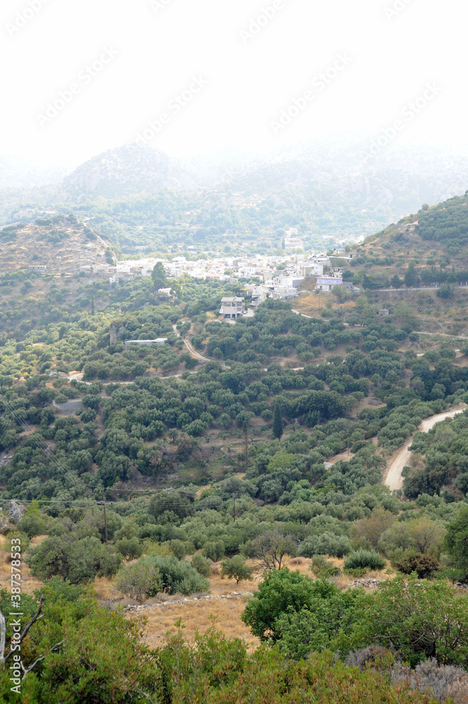 Le village de Kalamafka près d'Iérapétra en Crète