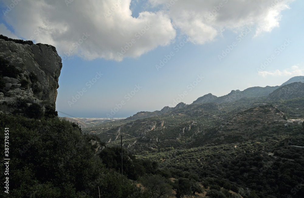 Iérapétra vue depuis le rocher de Kastellos à Kalamafka près d'Iérapétra en Crète