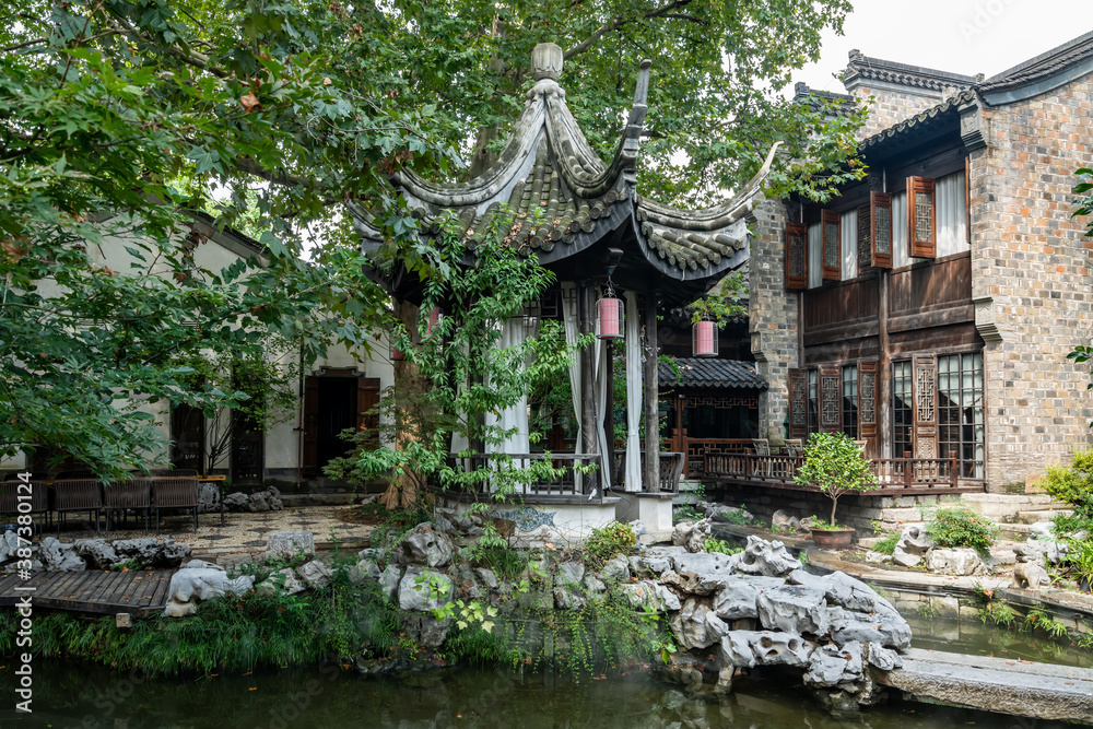 Ancient town buildings and streets in Nanjing, China Ancient town buildings and streets in Nanjing, China