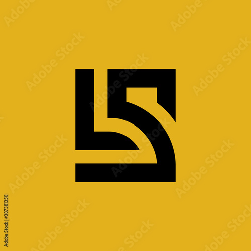 Geometric letter LS or SL logo design, modern luxury alphabet logotype