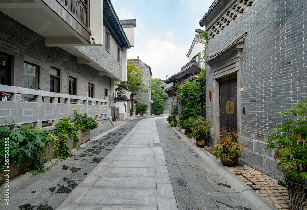 Lotus Lane, the ancient town alley in Nanjing, Jiangsu Province, China