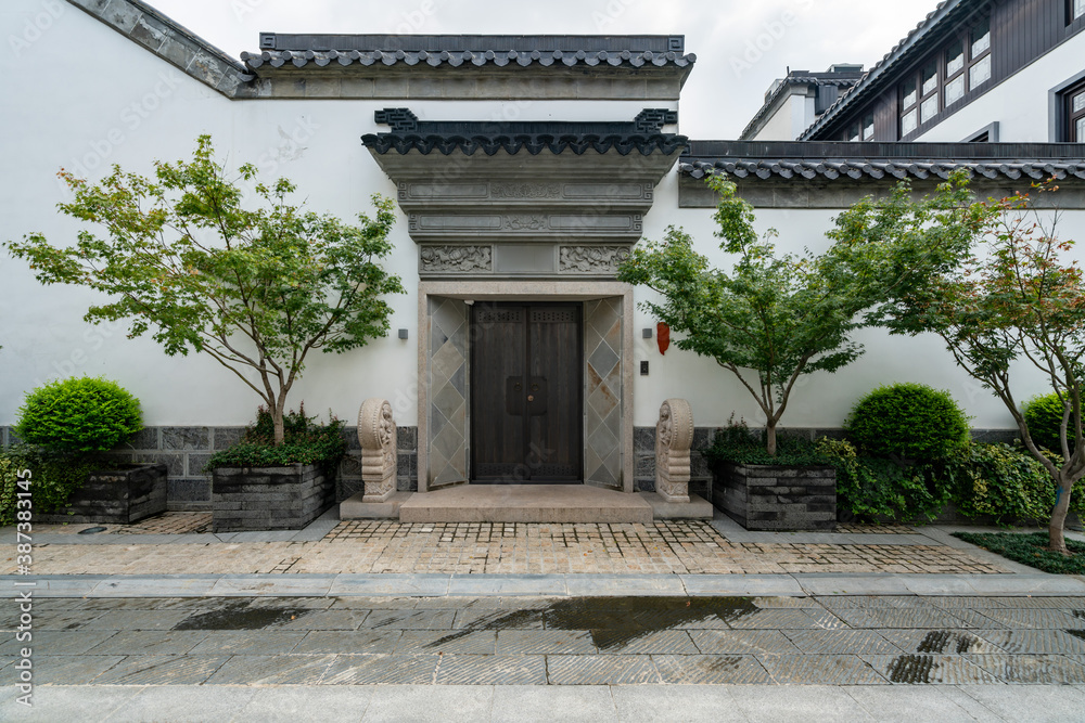 Obraz premium Lotus Lane, the ancient town alley in Nanjing, Jiangsu Province, China