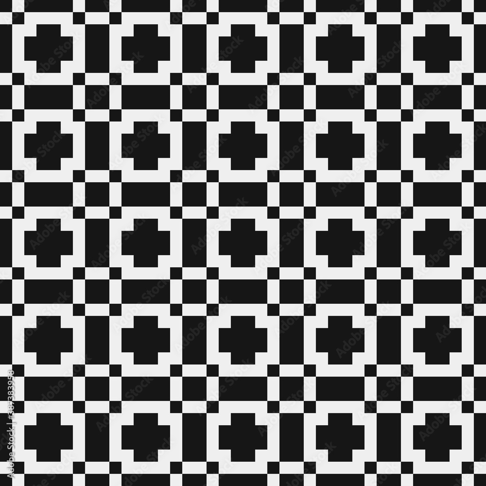 Fototapeta premium Abstract Cross Pattern Dots Logo generative computational art illustration