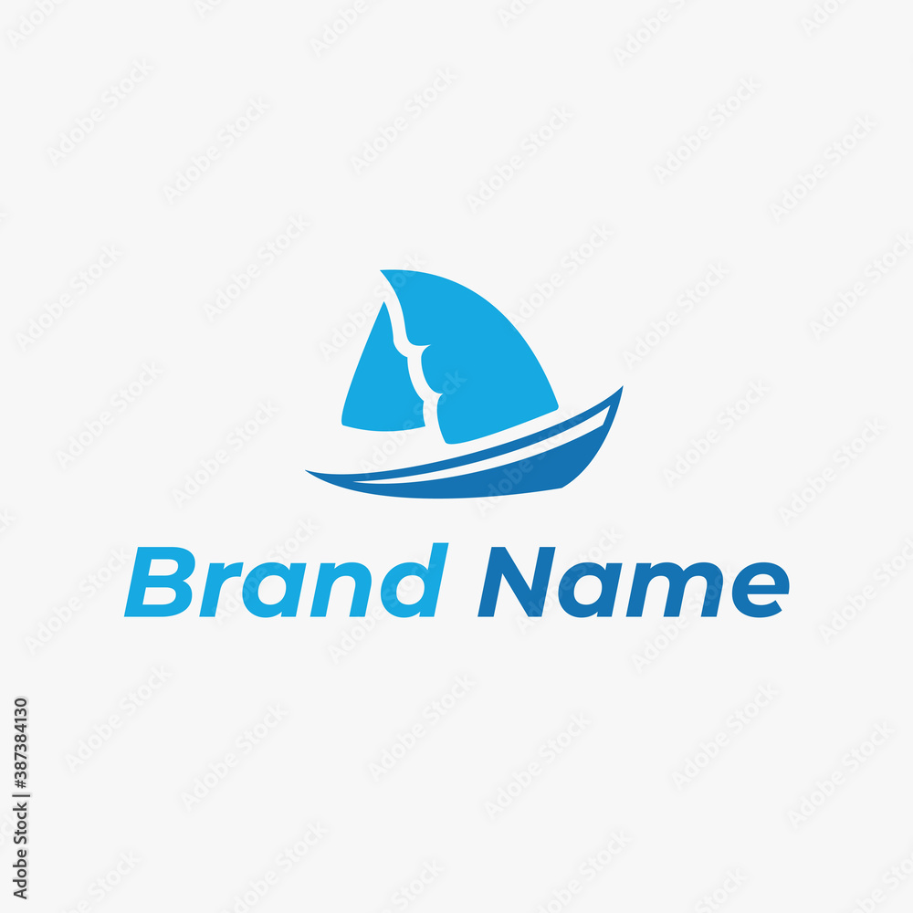 
Illustration Logo Vector Graphic of Shark Boat