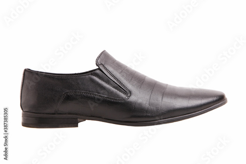 Black classic leather mens shoes