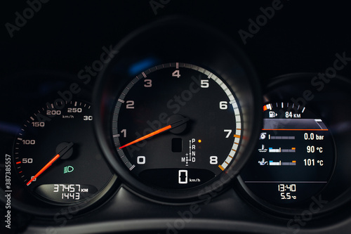 Sport car digital dashboard with backlight