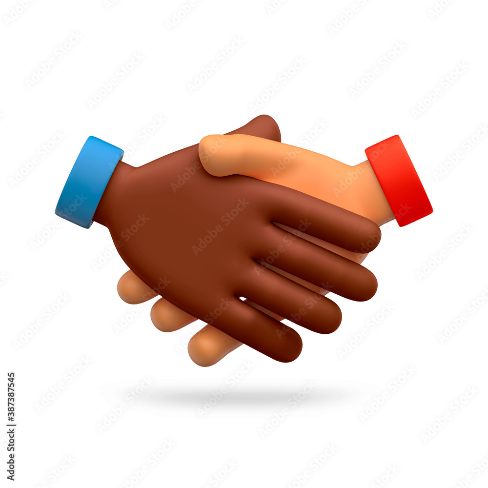 handshake isolated on white