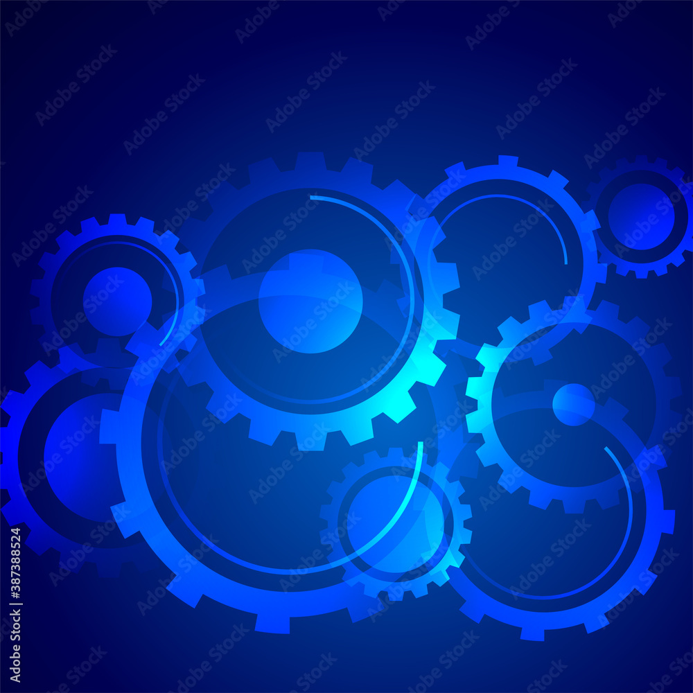 gear wheels composition in technology style background